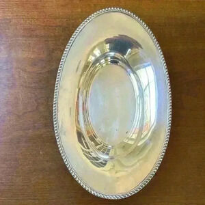 Poole Silver Co Bread Tray Silverplated/Silver Plate Vintage